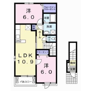 2LDK 間取り図