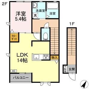 1LDK 間取り図