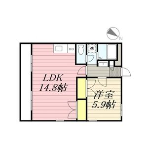 1LDK 間取り図