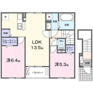2LDK 間取り図
