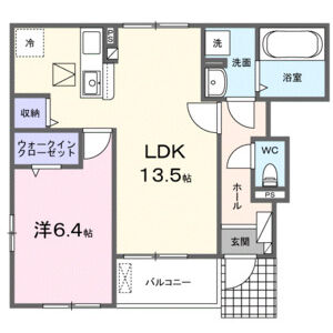 1LDK 間取り図