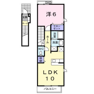 1LDK 間取り図