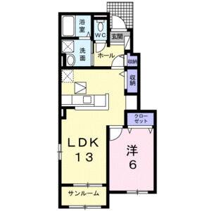 1LDK 間取り図
