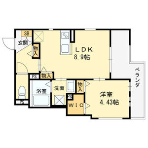 1LDK 間取り図