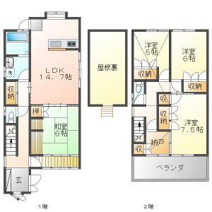 4LDK 間取り図