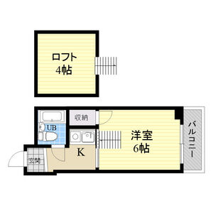 1K 間取り図
