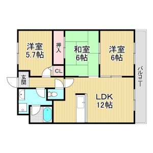 3LDK 間取り図
