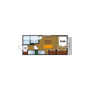 1LDK 間取り図