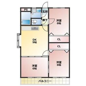 3DK 間取り図