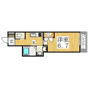 1K 間取り図