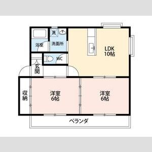 2LDK 間取り図