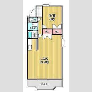 1LDK 間取り図