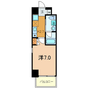 1K 間取り図