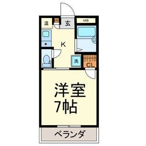 1K 間取り図
