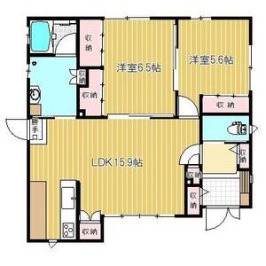 2LDK 間取り図