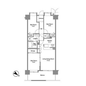 3LDK 間取り図