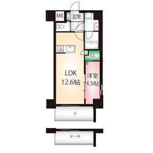 1LDK 間取り図