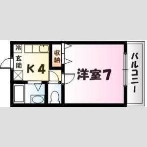 1K 間取り図