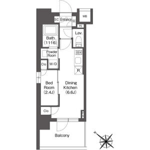 1DK 間取り図
