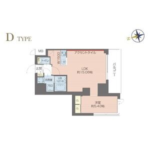 1LDK 間取り図