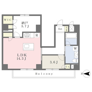 1LDK 間取り図