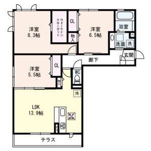 3LDK 間取り図