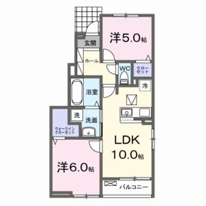 2LDK 間取り図