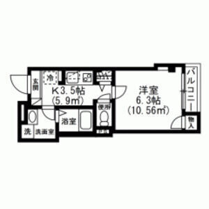 1K 間取り図