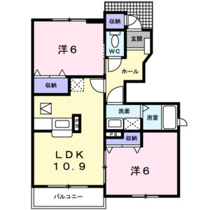 2LDK 間取り図