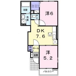 2DK 間取り図