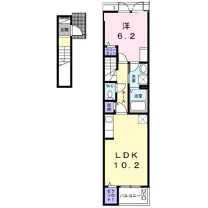 1LDK 間取り図