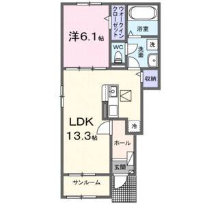 1LDK 間取り図