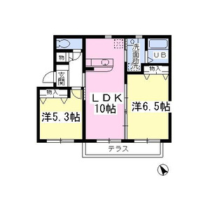 2LDK 間取り図