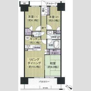 3LDK 間取り図