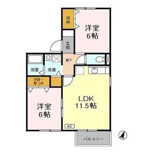 2LDK 間取り図