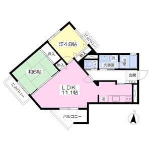 2LDK 間取り図