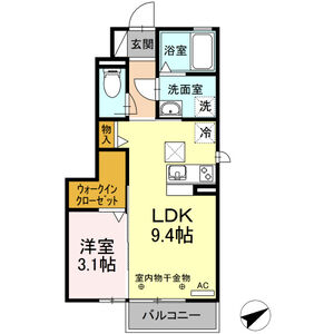 1LDK 間取り図