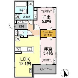 2LDK 間取り図