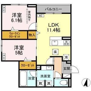 2LDK 間取り図