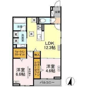 2LDK 間取り図