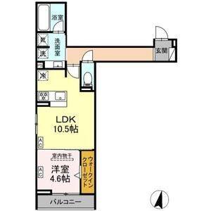 1LDK 間取り図