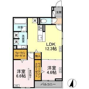 2LDK 間取り図