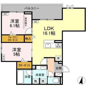 2LDK 間取り図