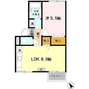 1LDK 間取り図