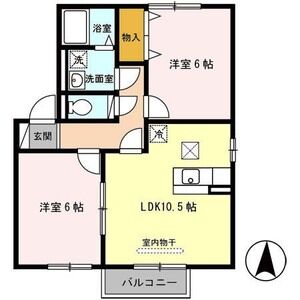 2LDK 間取り図