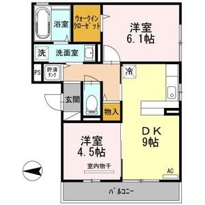 2DK 間取り図