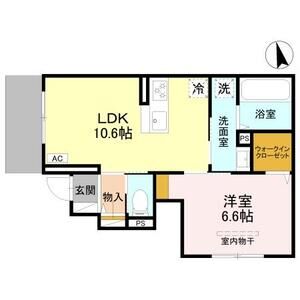 1LDK 間取り図