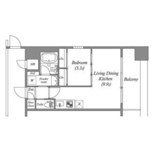 1LDK 間取り図