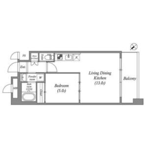 1LDK 間取り図