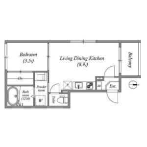 1LDK 間取り図